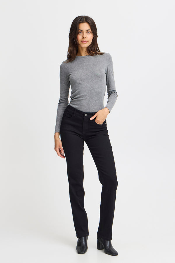 Fransa FRLUXE Women's Straight Leg Mid Waist Jeans 30" Length 20614767